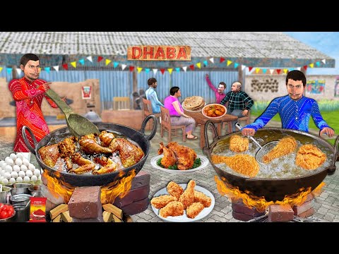 Chicken Farming KFC Style Chicken Tandoori Fry Top Street Food Collection Hindi Kahani Moral Stories
