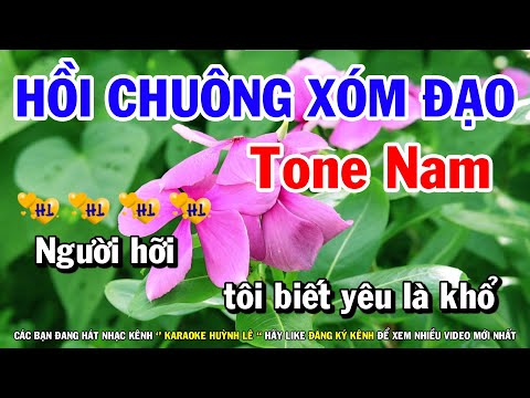 Karaoke Hồi Chuông Xóm Đạo – Tone Nam Nhạc Sống | Karaoke Huỳnh Lê