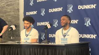 Rhody MBB || Postgame Press Conference: Alex Crawford and Tyler Cochran (Feb. 28)