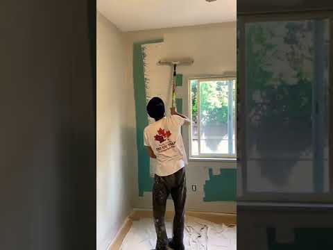 Painting with 18" inch roller