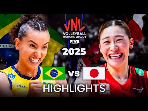 BRAZIL 🇧🇷 vs JAPAN 🇯🇵 | HIGHLIGHTS | Women's VNL 2025