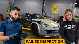 MY PORSCHE FAILS GOVERNMENT INSPECTION, NOT ROAD LEGAL!