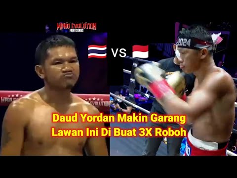 Ganas🥊Daud Yordan Hajar Lawan Roboh 3 Kali