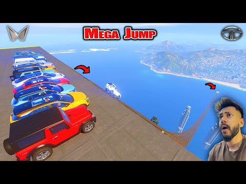 GTA 5 INDIAN CARS VS MEGA RAMP JUMP CHALLENGE |ABHISHEKKZ GAMING