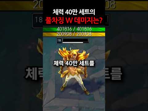 체력 40만 세트의 풀차징 W데미지 #shorts