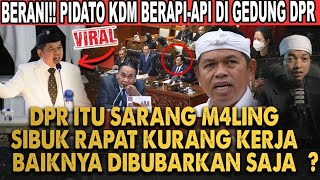 KANG DEDI MULYADI BANTING MIC SAAT PIDATO DI DPRD JABAR!? KDM TERIAK BUBARKAN DPR SARANG M4LING?