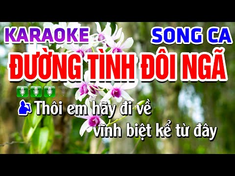 Karaoke Đường Tình Đôi Ngã Song Ca Trữ Tình | Nhạc Sống Tú Anh