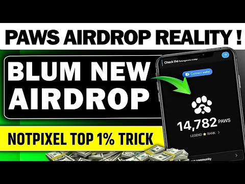 PAWS Airdrop Reality 🪂 BLUM New Airdrop | Paws Airdop Claim | Paws Airdrop Price | Paws withdrawal