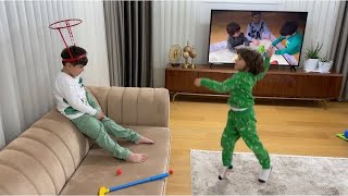 Yusuf’un kafası basket potası oldu Fatih selim top atmaya çalıştı😂 Denk getiren kazanır🤩