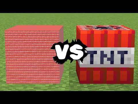 minecraft normal tnt vs 1,000,000 mini tnt