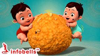 Gol Gol Ladoo! गोल गोल लड्डू | Two Babies Fighting for Ladoos | Hindi Rhymes for Kids | Infobells