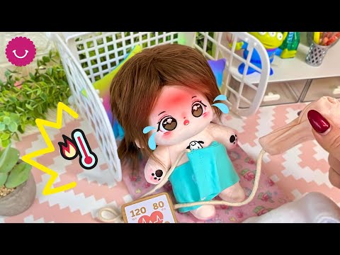 🤒 ¡Mimi Puff Está Malita! 🩺Cuidando a mi COTTON DOLL con Kit de Juguete 💖