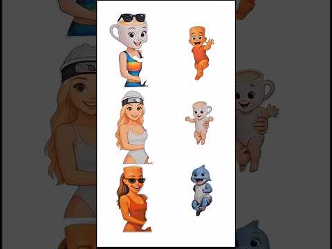 Italian Brainrot Mommy vs Baby Paper Matching Puzzle #viral #trendingshorts #italianbrainrot