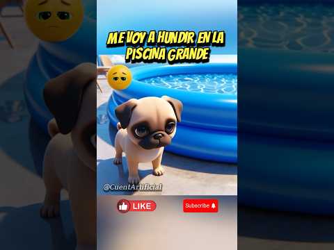 Miedo a la piscina grande! 🏊‍♂️🥺😱🐶