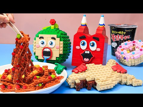 LEGO's Friends : Mukbang Challenge with Delicious Fast Food - Stop Motion Cooking ASMR