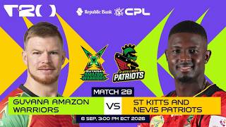 LIVE | Guyana Amazon Warriors vs St Kitts & Nevis Patriots | CPL 2026