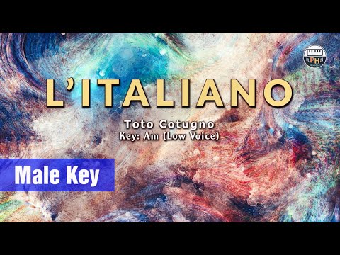 L’Italiano | Karaoke | Male Key (Low Voice)