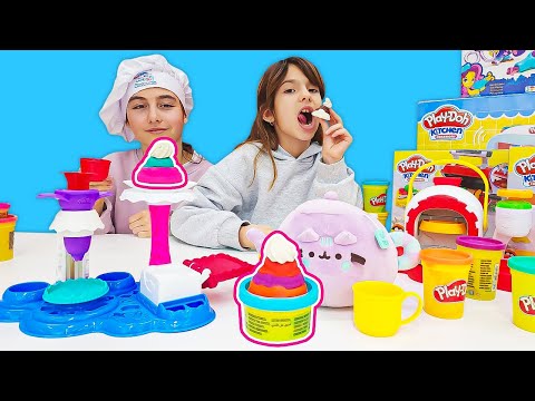 Oyun Hamuruyla Rengârenk Pastalar! 🍰 Play-Doh Kafede Tatlı Bir Gün!