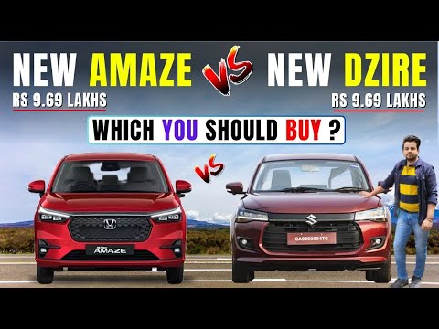 Honda Amaze 2025 vs New Dzire 🔥Which Is Better ? 😎Comparison Between New Dzire vs New Amaze Facelift