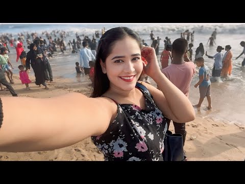 Juhu beach 🏖️ Mumbai || itna Crowd 😱 || Mumbai vlog  || Juhu beach Mumbai ka sabse bada beach ||