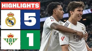 REAL MADRID 5 - 1 REAL BETIS | HIGHLIGHTS LALIGA EA SPORTS 