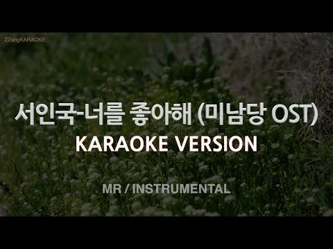 [짱가라오케/노래방] 서인국-너를 좋아해 (미남당 OST) (MR/Instrumental) [ZZang KARAOKE]