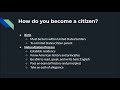 Legal Aliens and Citizenship Concepts