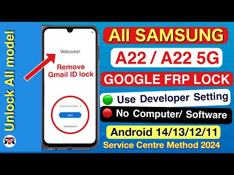 Without Pc💯2024 || Samsung Galaxy A22 FRP Bypass Android 13 Without Computer ✅ Remove Google Account