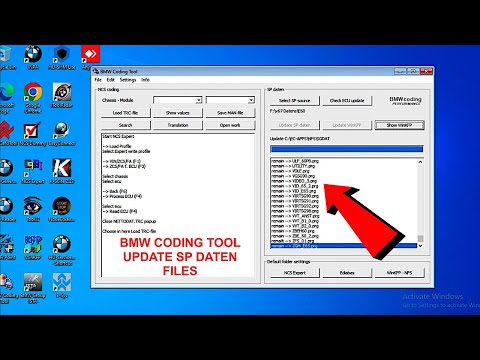 BMW CODING TOOL HOW TO UPDATE SP DATEN FILES FOR NCS EXPERT , WINKFP , EDIABAS