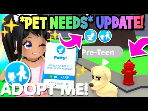 ALL NEW PET NEEDS UPDATE! *PEEING ON FIRE HYDRANT | Adopt Me! (roblox)