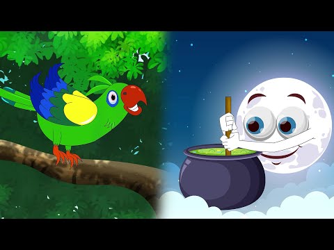 Chanda Mama & Main Tota Main Tota | चंदा मामा और मैं तोता मैं तोता | Kids Learning Poems | Rhymes