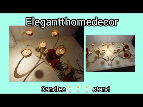 unique candle stand// easy and unique creation #homedecorshorts #artshorts #youtubeshorts #status