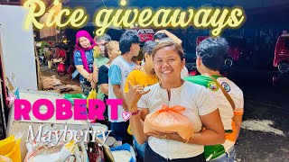Rice giveaways sponsored by Mr. Robert / Thank you so much sir 🫡😊