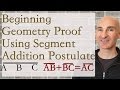 Exploring Geometry Proofs with the Segment Addition Postulate