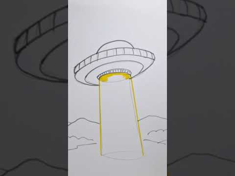 How to draw an UFO easy step by step for beginners