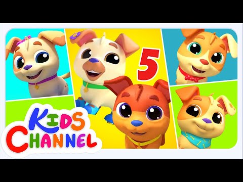 Five Little Puppies, Nursery Rhymes and Cartoon Videos for Kids