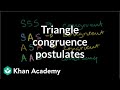 Exploring Triangle Congruence Postulates