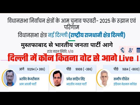 Delhi Election Results Vote Counting Live | दिल्ली में कौन कितने वोट से हैं आगे