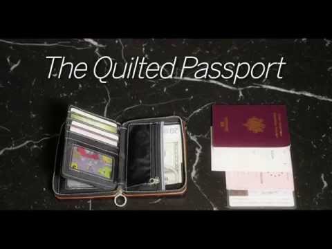 Кошелек на молнии OGON Quilted Passport, черный
