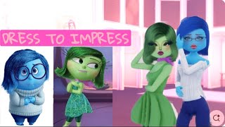 JE REPRODUIS LES PERSONNAGES DE VICE VERSA DANS DRESS TO IMPRESS💙💚
