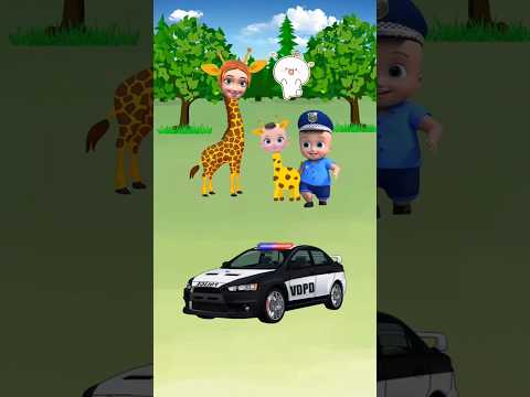 জিরাফ তার বাচ্চাকে ফিরে পেল 😱 #shortfeed  #cartoon #gadgets