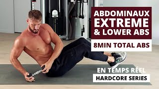 8MIN TOTAL ABDOMINAUX EXTREME, LOWER ABS 🔥 | HARDCORE SERIES