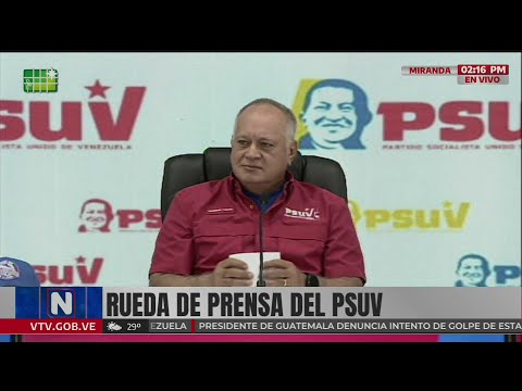 Diosdado Cabello en rueda de prensa del PSUV, 27 de octubre de 2025