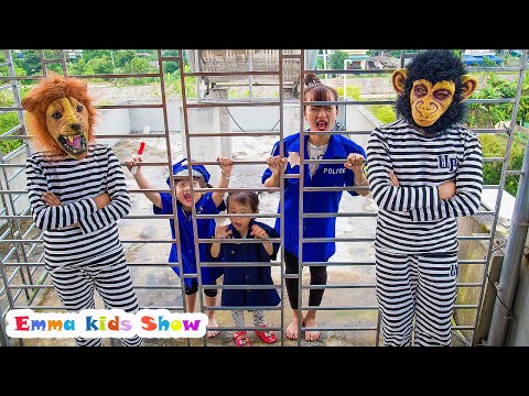 Emma pretend play police with Dady and Mom | 동요와 아이 노래 | 어린이 교육 | Emma kids Show