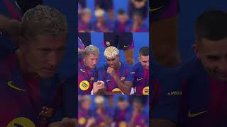 Sorry, Lewy! Lamine caught you 😂 #fcbarcelona #football #shorts #lamineyamal #lewandowski