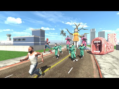 Franklin Survives Squid Game - INDIAN BIKES DRIVING 3D