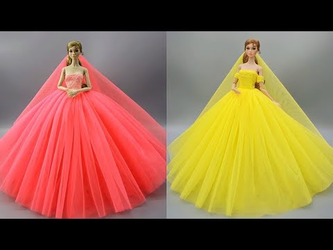 Cómo Hacer Ropa sin coser para Barbies. 👗 Vestidos para Muñecas