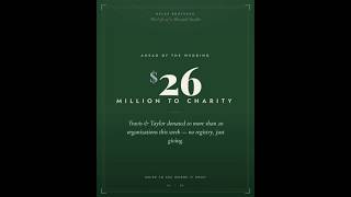 Taylor and Travis donated $26 million ahead of their wedding  #taylorswift #traviskelce #wedding