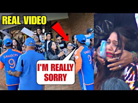 Sanju Samson did this for crying women when Sanju's SIX broke her face won everyone's heart |