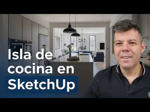 Clase 6 – Cómo modelar una isla de cocina en SketchUp 2025 (Curso gratuito)